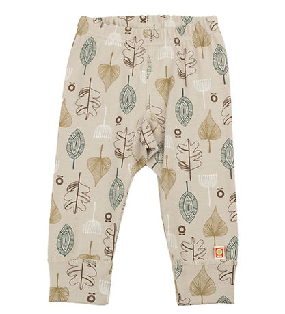 Katvig Leggings - Beige m. Blätter