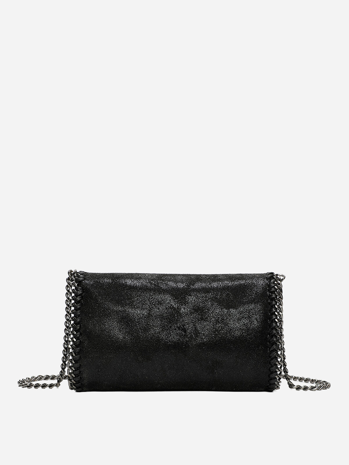 Pochette texturée à maillons- Noir