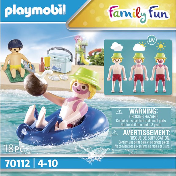 Vacancier avec coups de soleil et bouée Playmobil Family Fun 70112
