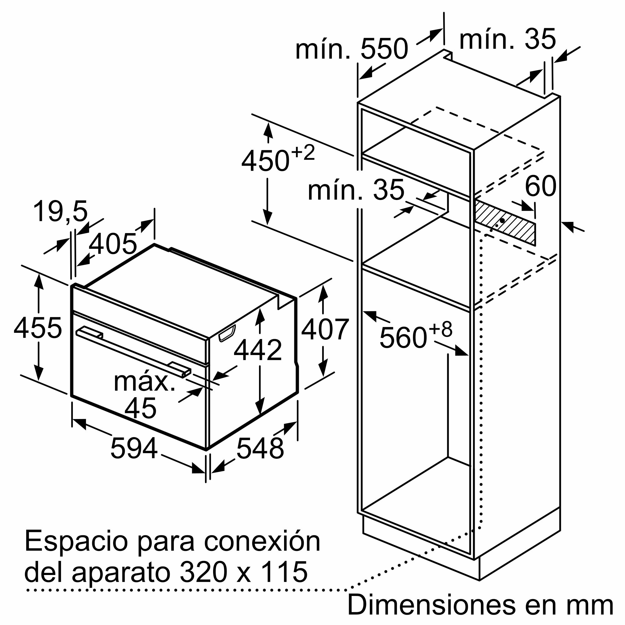 Forno compacto Série 8, 60 x 45 cm, preto, CBG7341B1