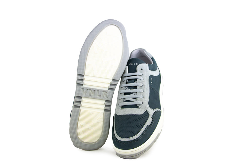 Van Lier Sneaker Miami Grijs Blauw Nubuck
