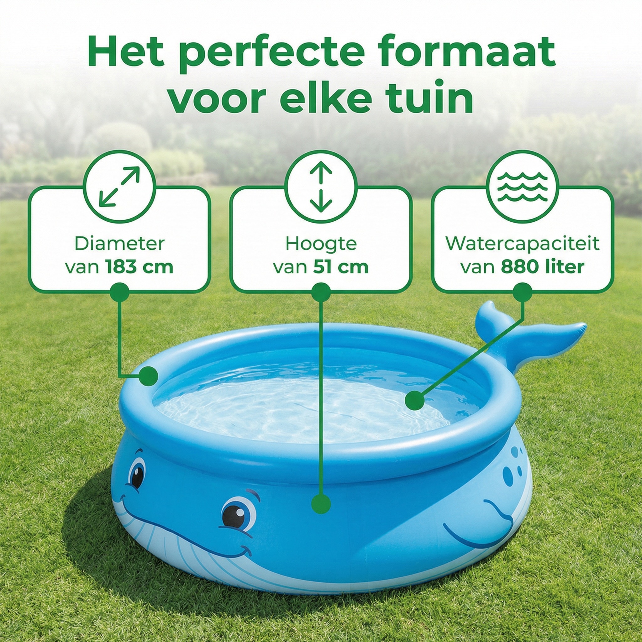 Intex easy set 183x51cm zwembad - walvis