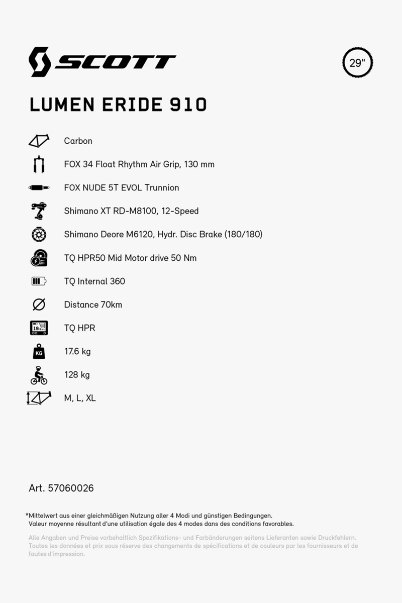 SCOTT Lumen eRIDE 910 29 E-Mountainbike 2023