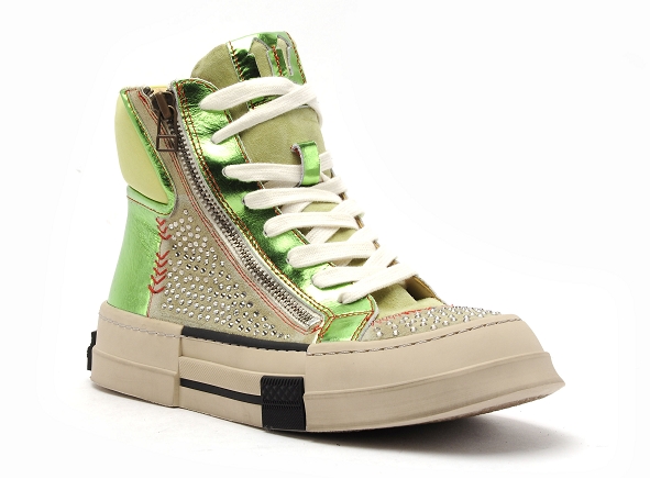 Rebecca white boots bottine plates femme x52 3 vert