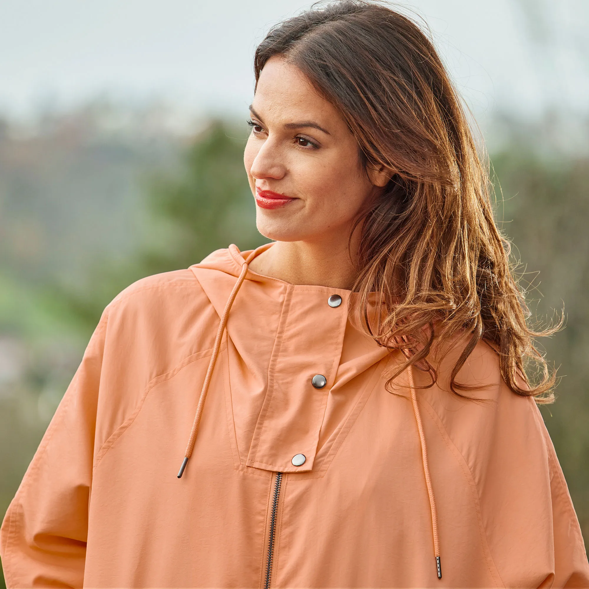 Damen-Regenjacke mit Kapuze