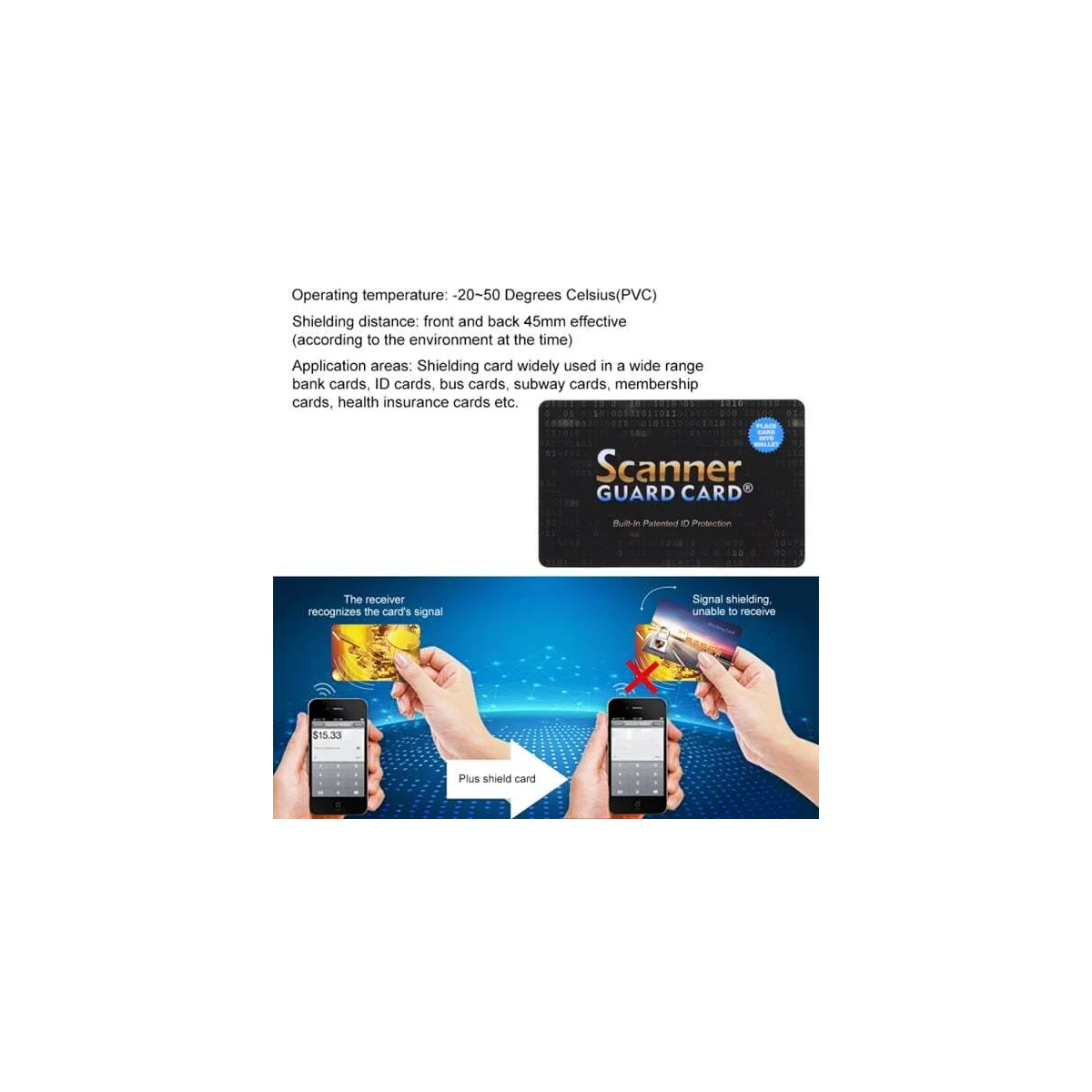 Skimming Blocker kort - RFID beskyttelse - Skimmingbeskyttelse lommebok