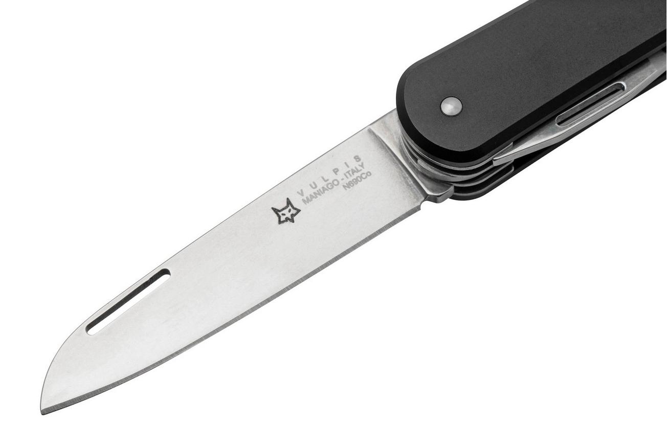 FOX Vulpis 4-Tools FX-VP130-S4BK, N690Co, Aluminium Black, Zwitsers zakmes
