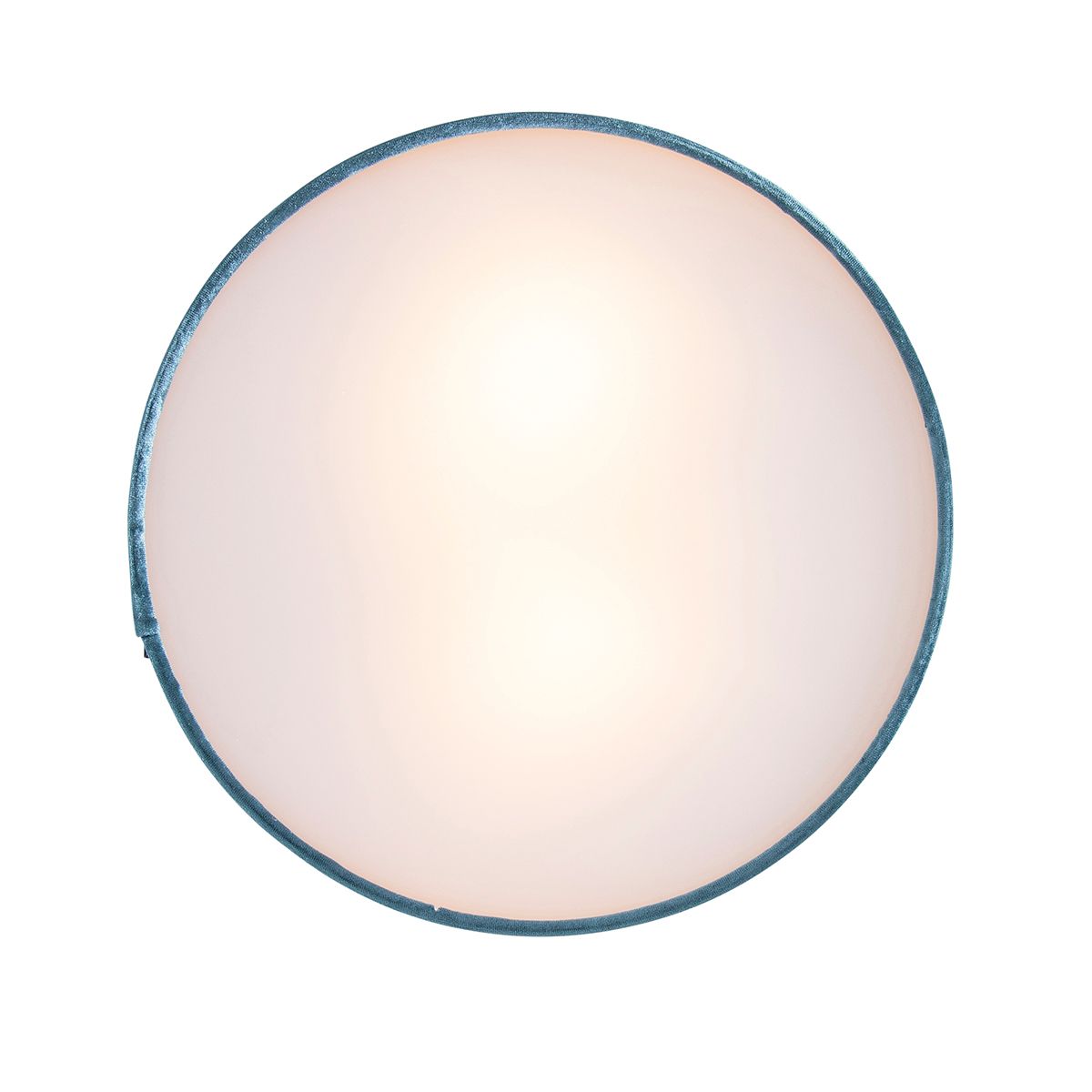 Moderne plafondlamp blauw 30 cm met gouden binnenkant - Drum