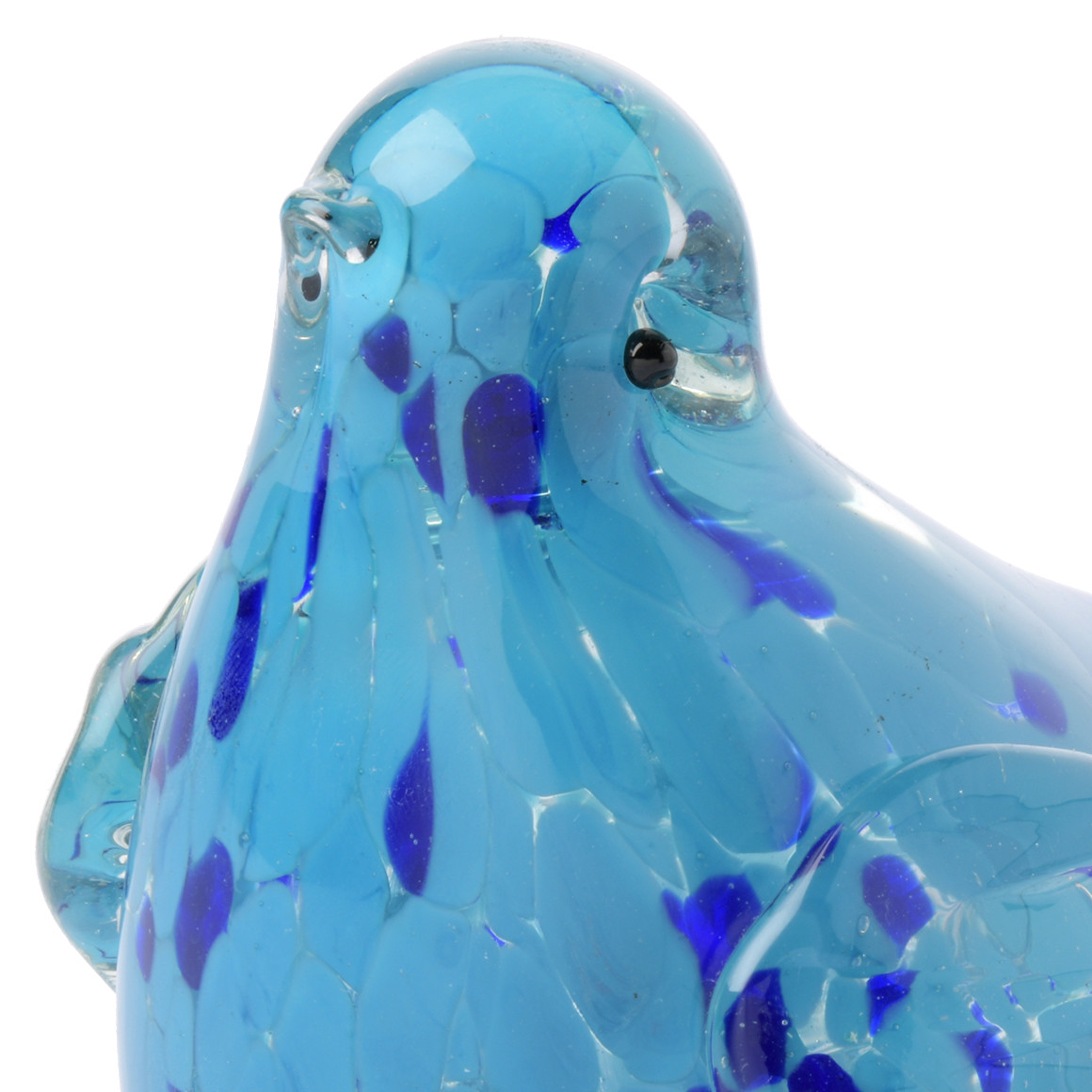 My Home Deko-Vogel aus Glas blau / transparent