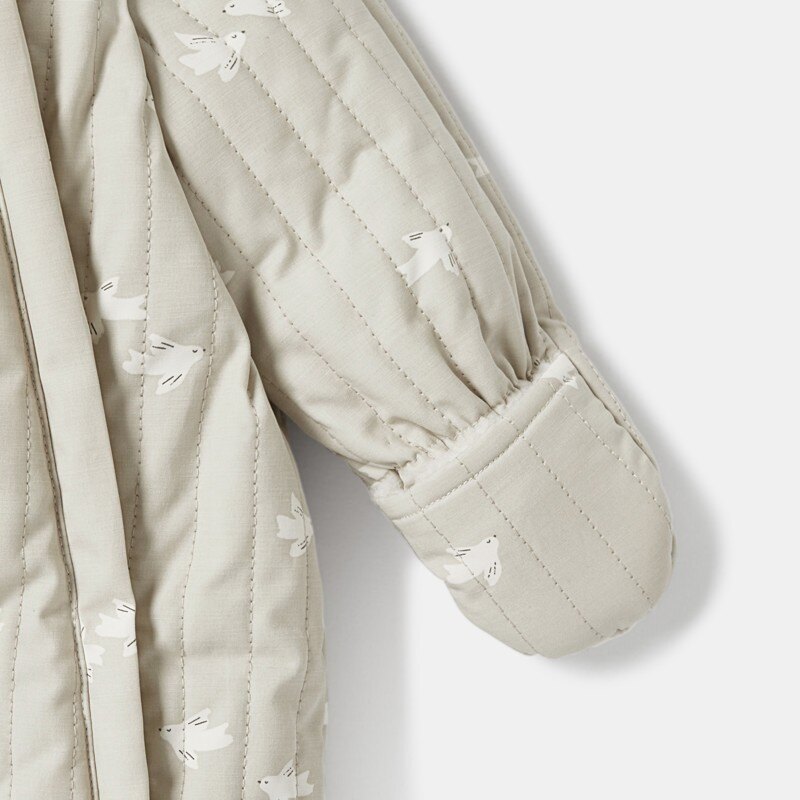 Combinaison-pilote matelassée et doublée beige naissance Absorba Beige