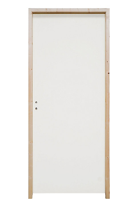 Bloc-porte prépeint pro H.204 x l.83 cm, poussant droit