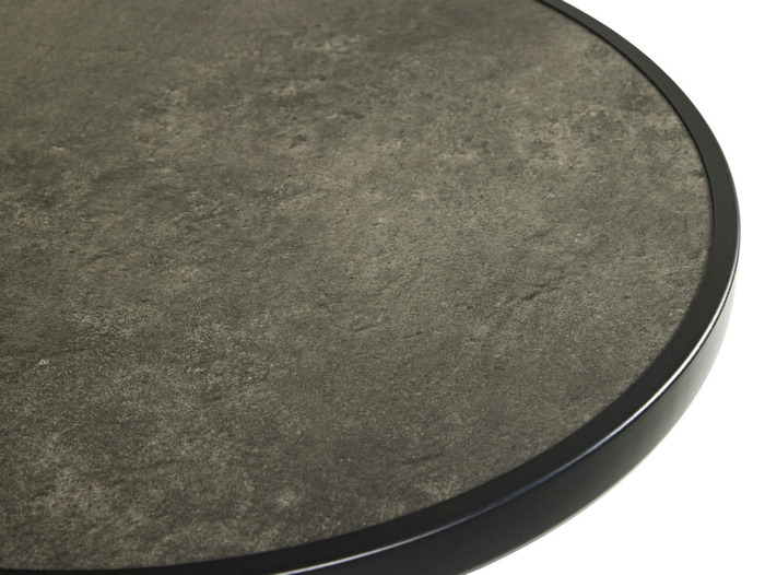 Cafébord Ø60 cm antracit/sort - Sunlife
