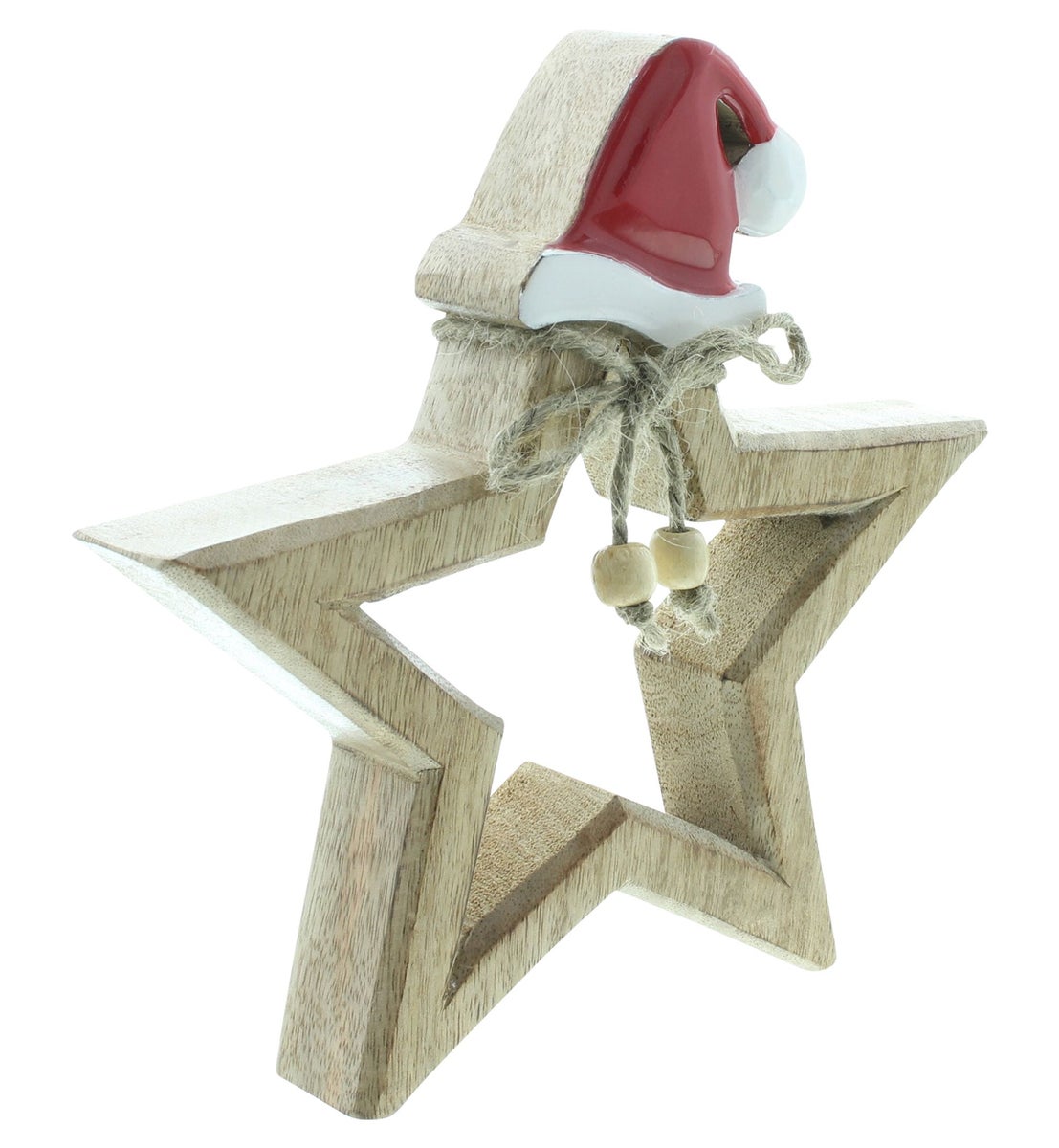 FRANK FLECHTWAREN | Stervormige punthoed, 19,5 x 3 x 19 cm, MANGOHOUT, JUTE