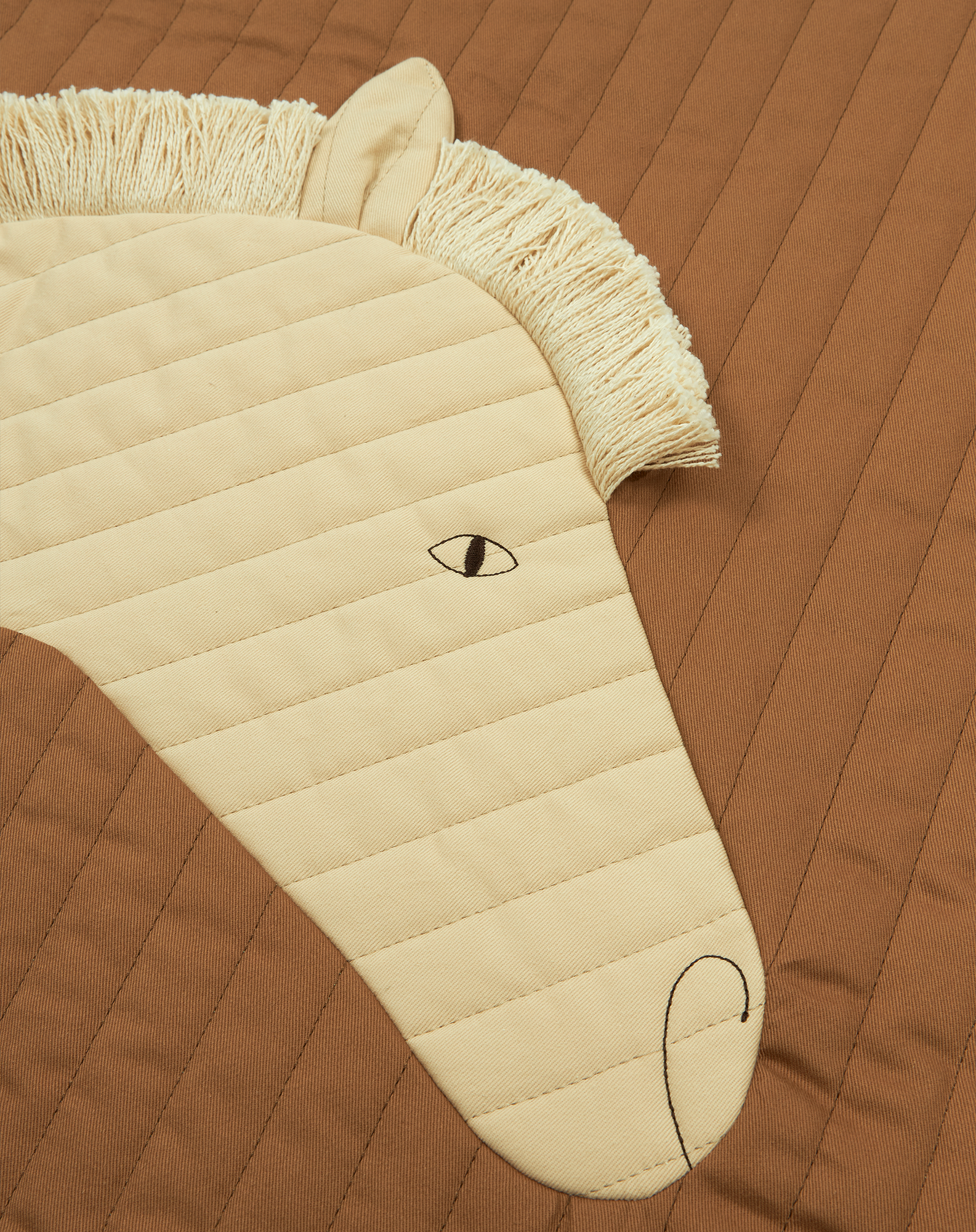 Plaid matelassé horse | Marron