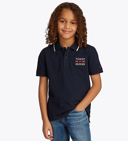 Tommy Hilfiger Polo - Flagge Hilfiger - Dark Nacht Navy