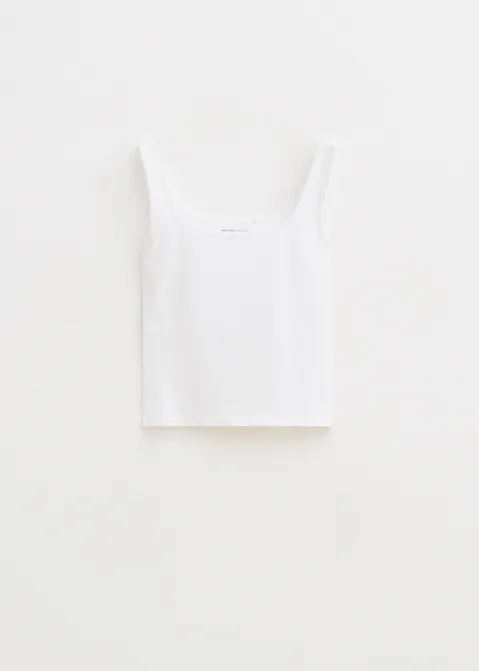 Basic singlet met vierkante hals wit (WIT)