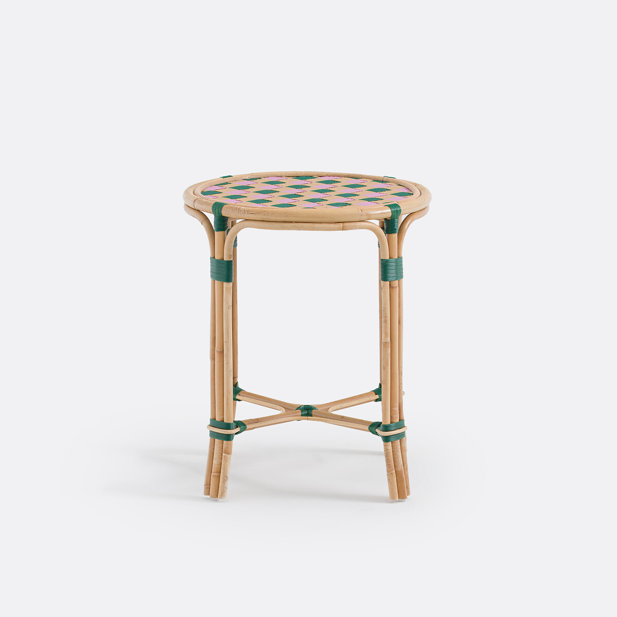 LA REDOUTE INTERIEURS<br>Mesa lateral de rattan e resina trançada, Bianca
