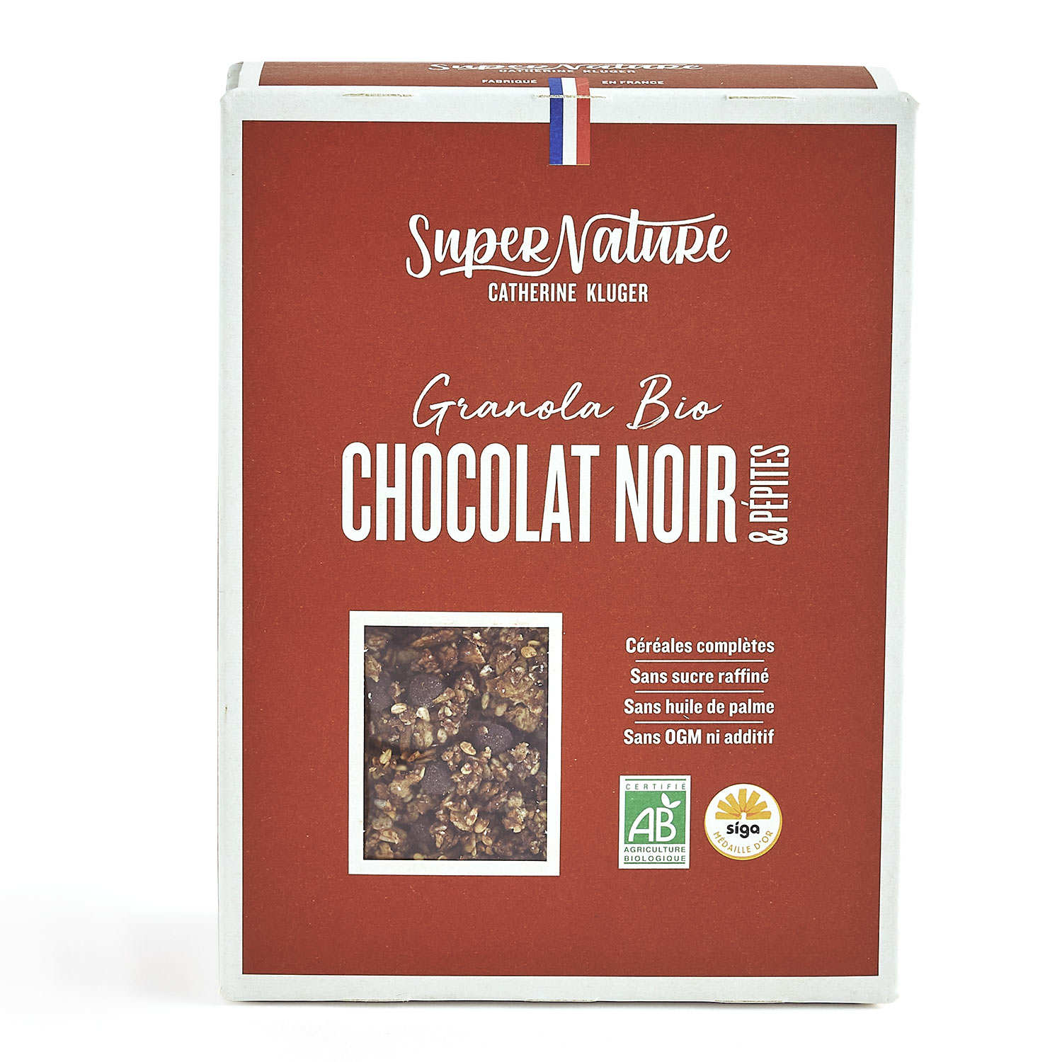 Granola bio au chocolat noir et pépites