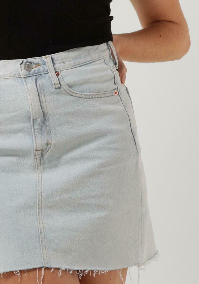 TOMMY JEANS lichtblauwe tommy jeans  mom mid skirt bg0018