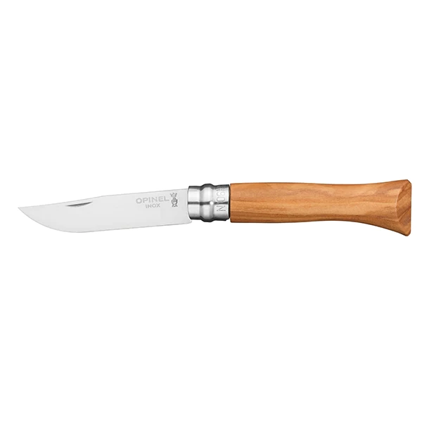 Couteau pliant N°06 Inox 7 cm manche en Olivier Opinel