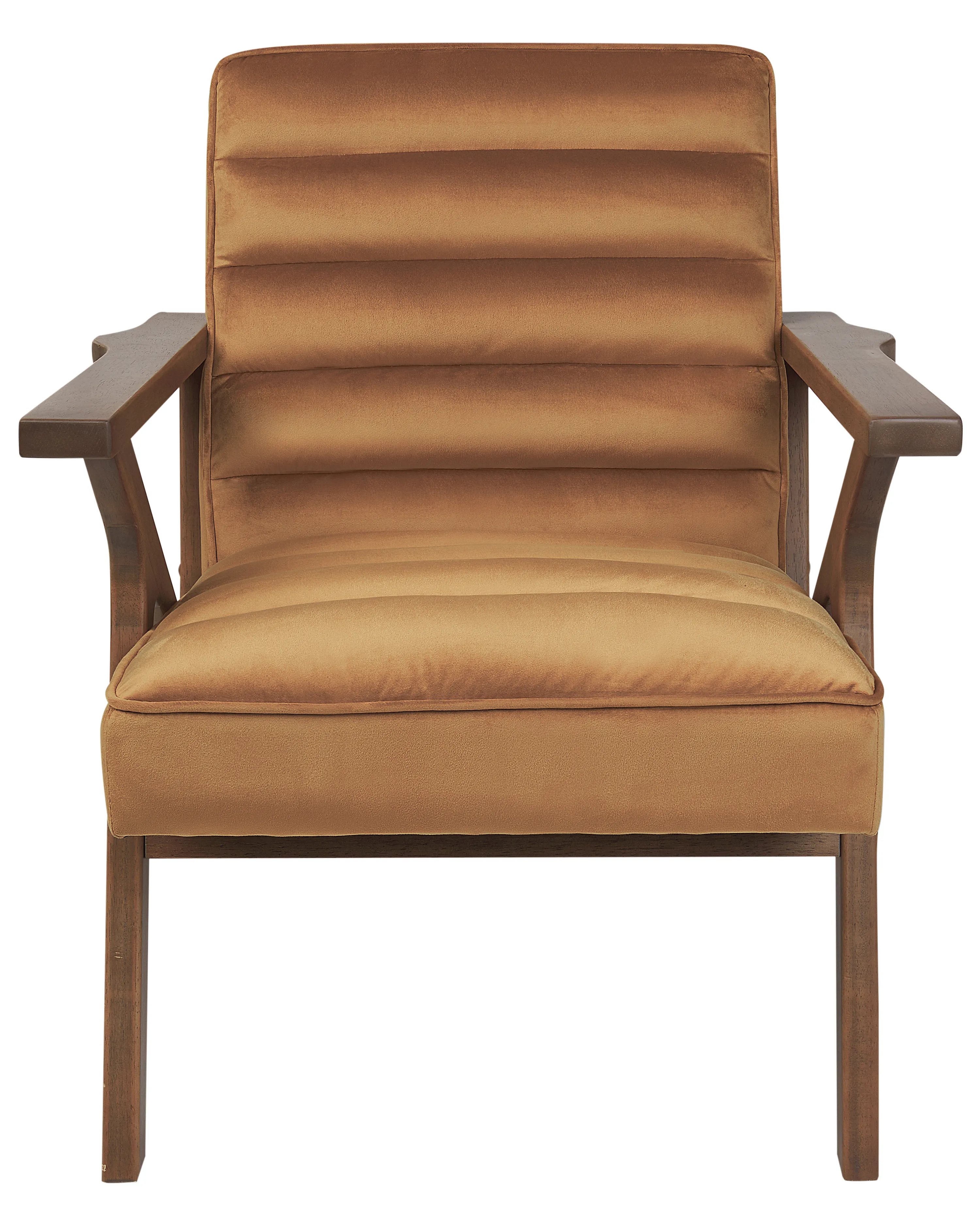 Fauteuil KISA Fluweel Bruin