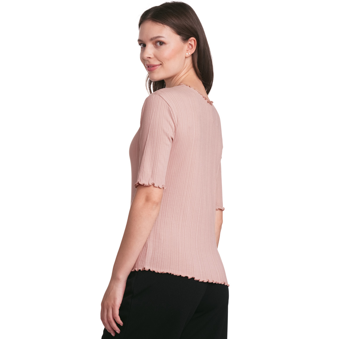 Gina Collection Damen T-Shirt aus Viskose-Mix rosa