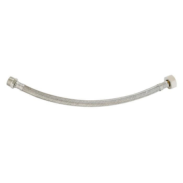 Flexible sanitaire DN8 mâle/femelle 15x21, 30 cm (Mâle et écrou tournant)