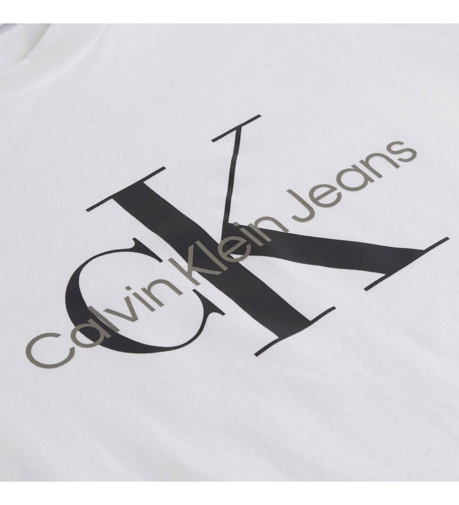 Camiseta Calvin Klein Jeans Plus Size Monograma branca
