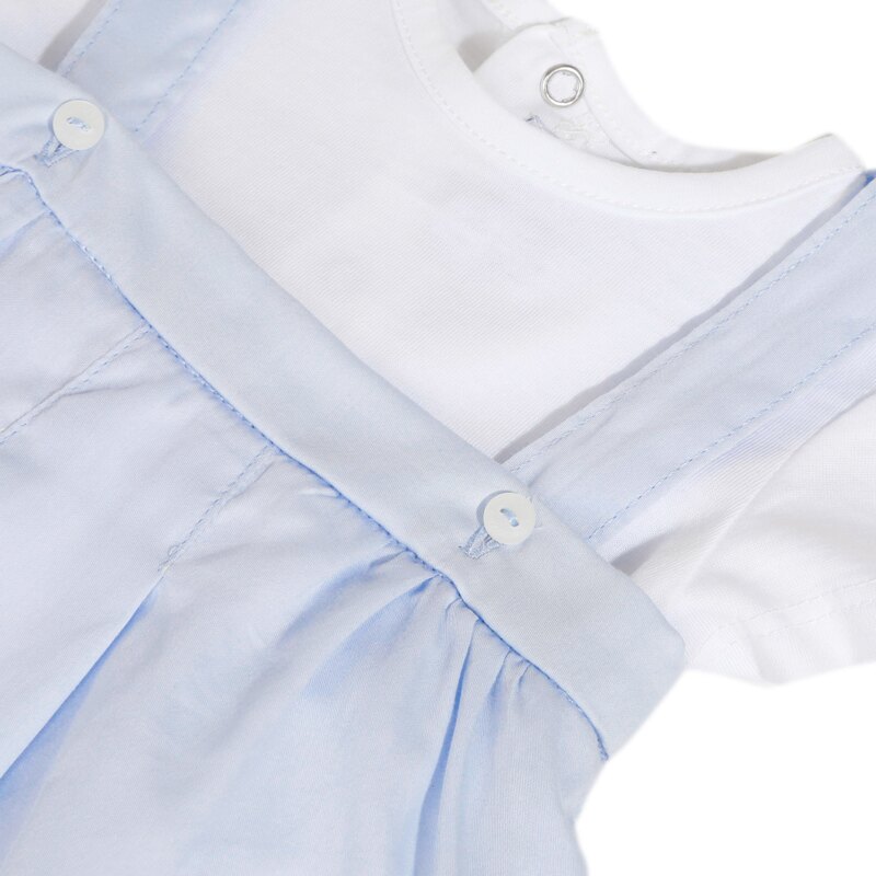 Ensemble salopette en satin bleue naissance Absorba Aucune nuance