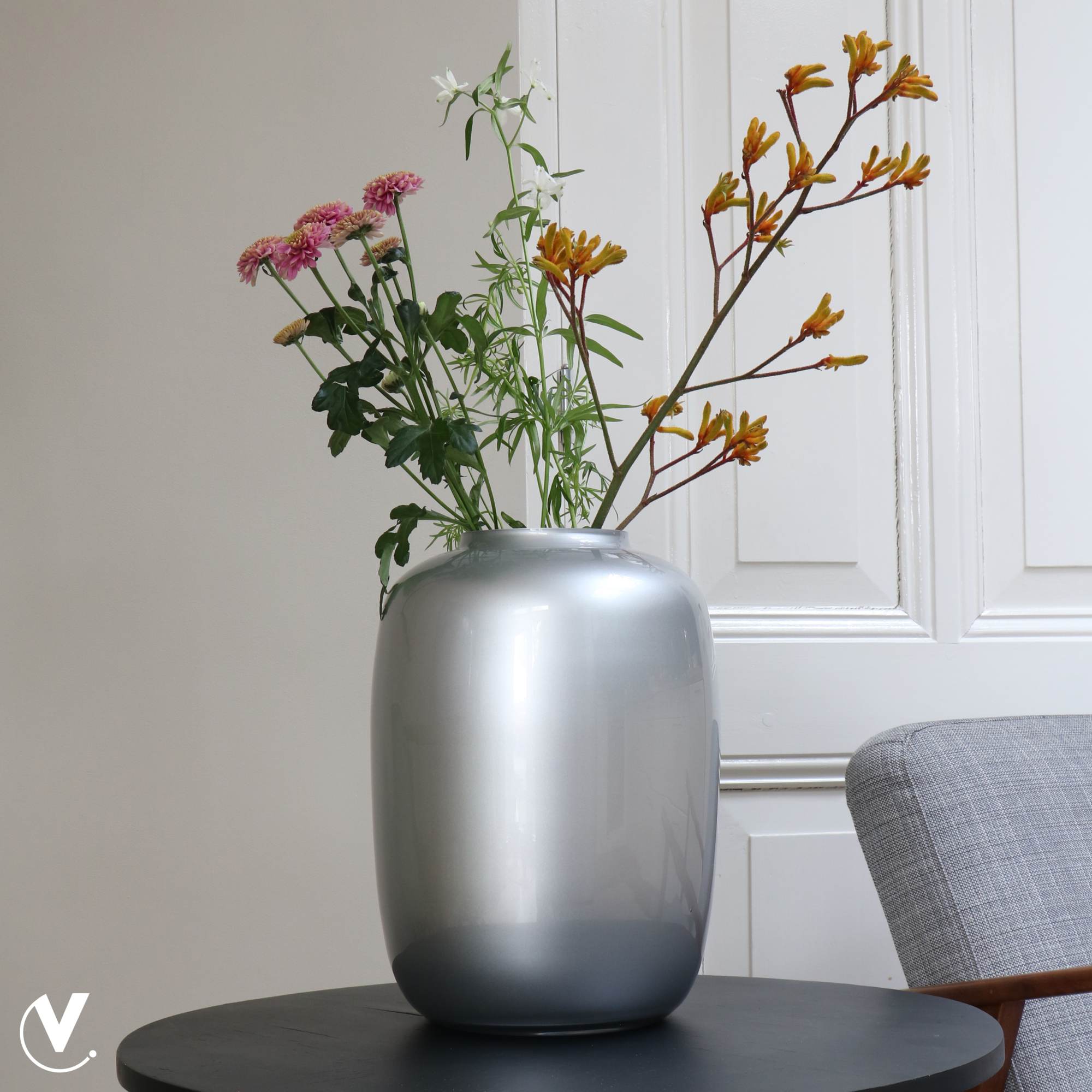 Vaas Artic S silver Ø21 x H29 cm