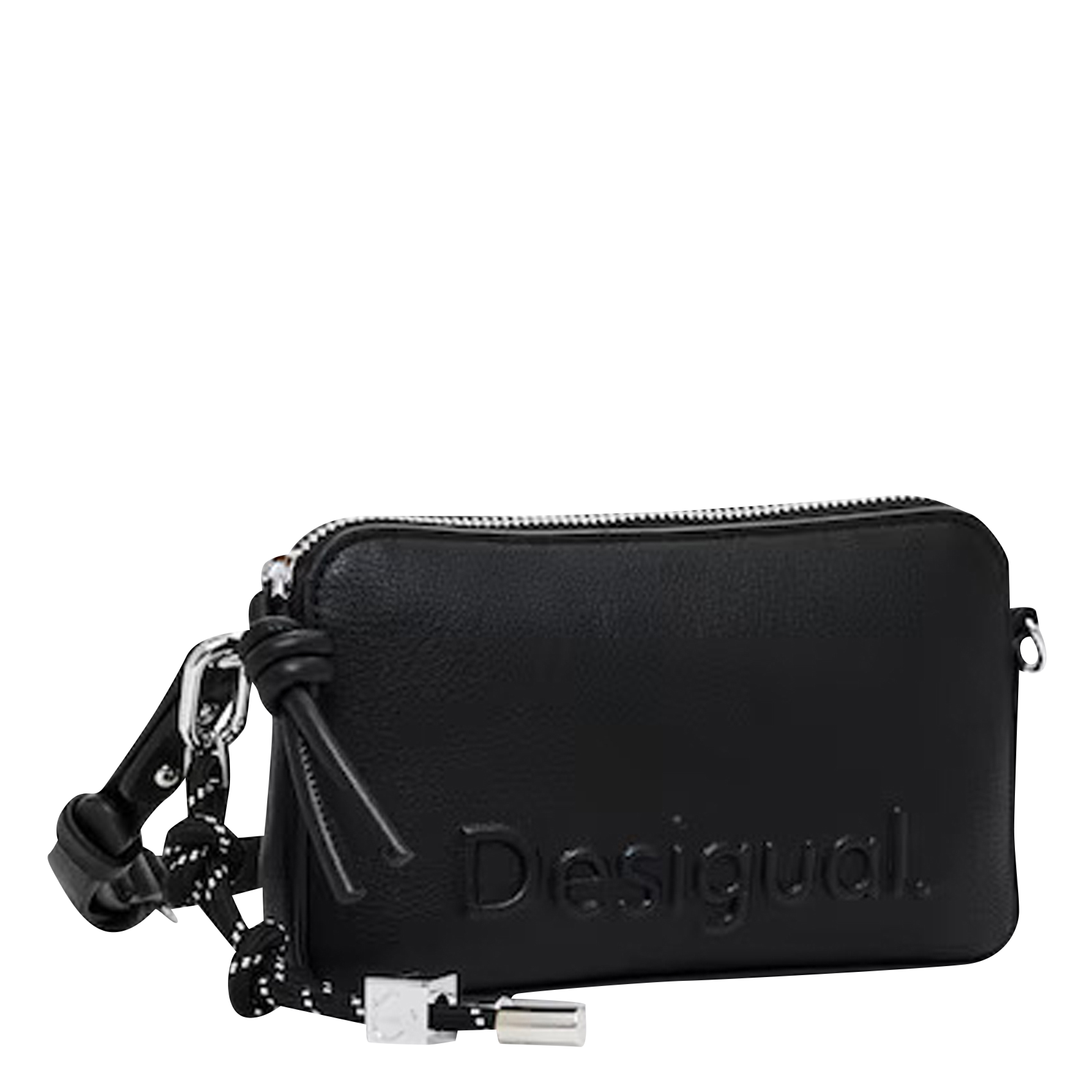 Sac bandoulière effet cuir | Noir