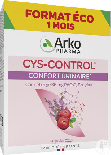 Arkopharma Cys-Control Confort Urinaire Canneberge 60 Gélules
