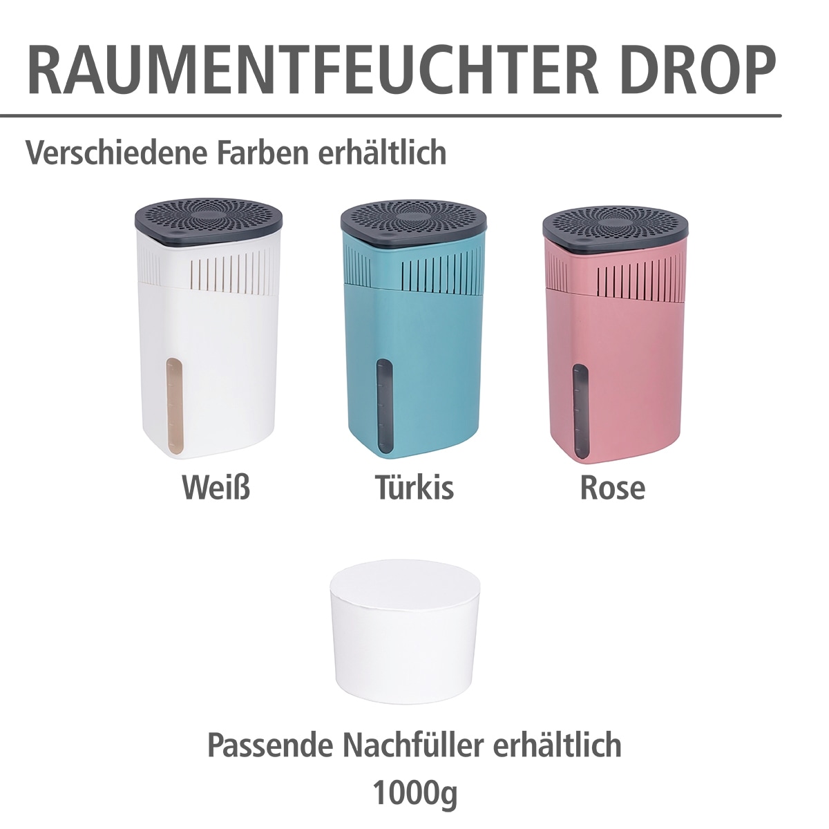 WENKO Luftentfeuchter »Drop« für 80 m³ Räume 1 x 1000 g