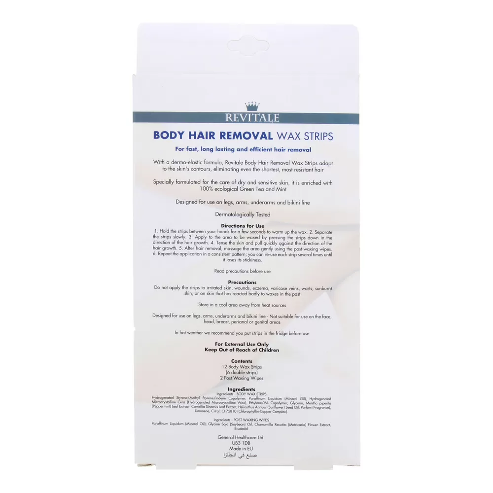 Revitale Body Wax Strips - 12 stk.