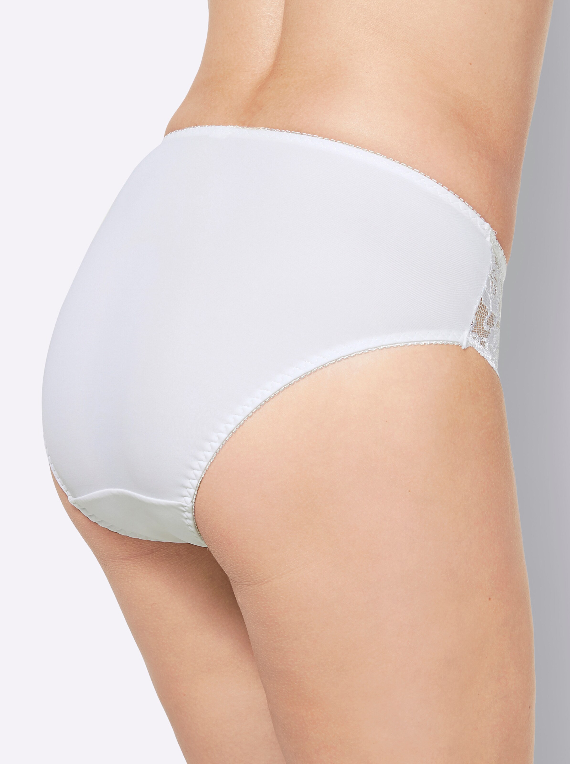 Sassa Slip in weiß + puder