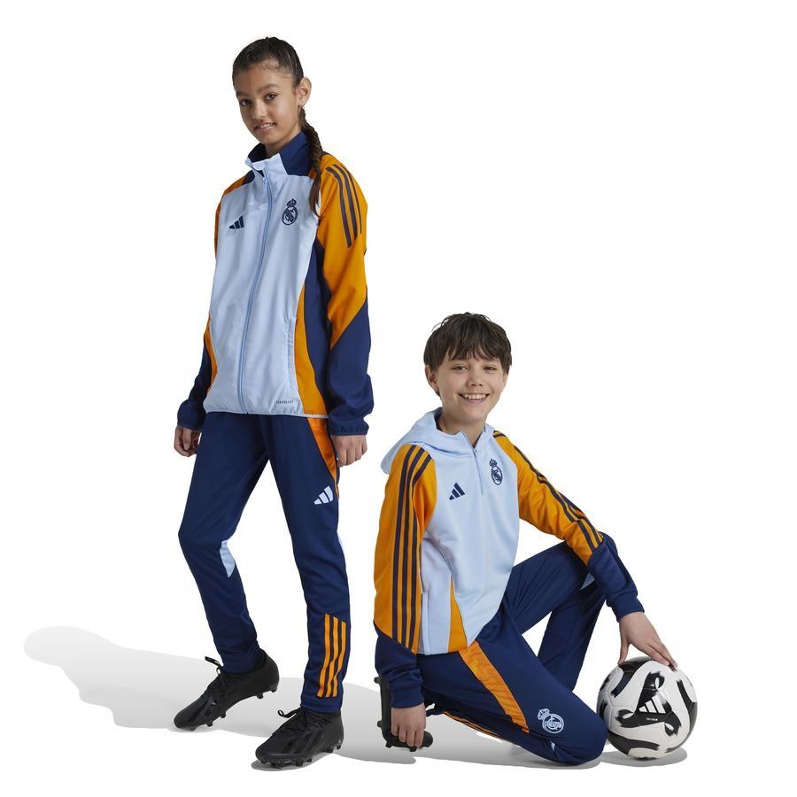 Real Madrid Bas de Survêtement Tiro 24 - Bleu/Crew Orange/Bleu Enfant
