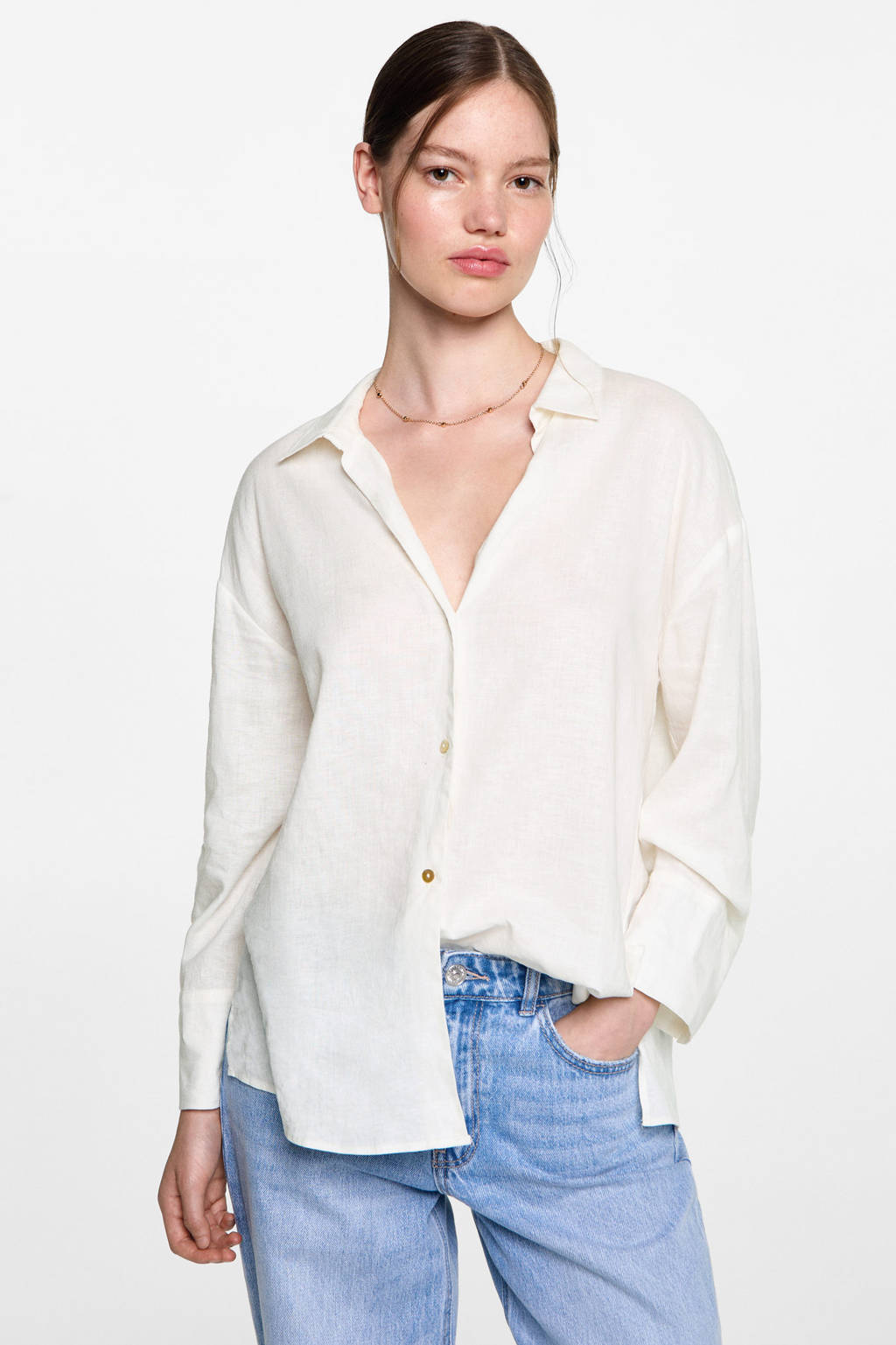MANGO TEEN blouse naturel wit