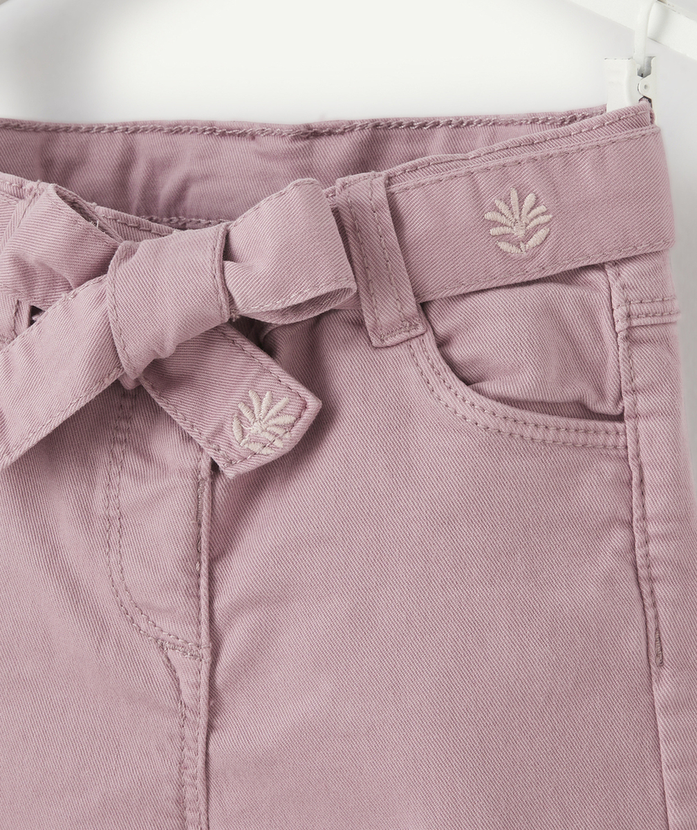PANTALON SLIM BÉBÉ FILLE PARME AVEC CEINTURE BRODÉE