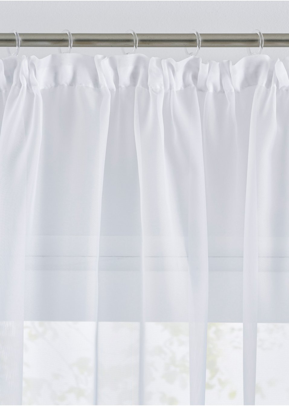 Store voilage avec ruban satin
