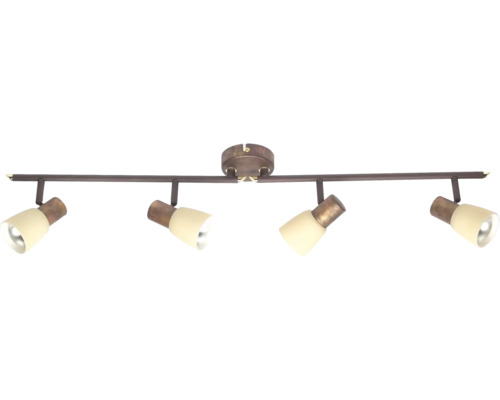 Plafondspot R50 4-lamps B 85 cm oud koper