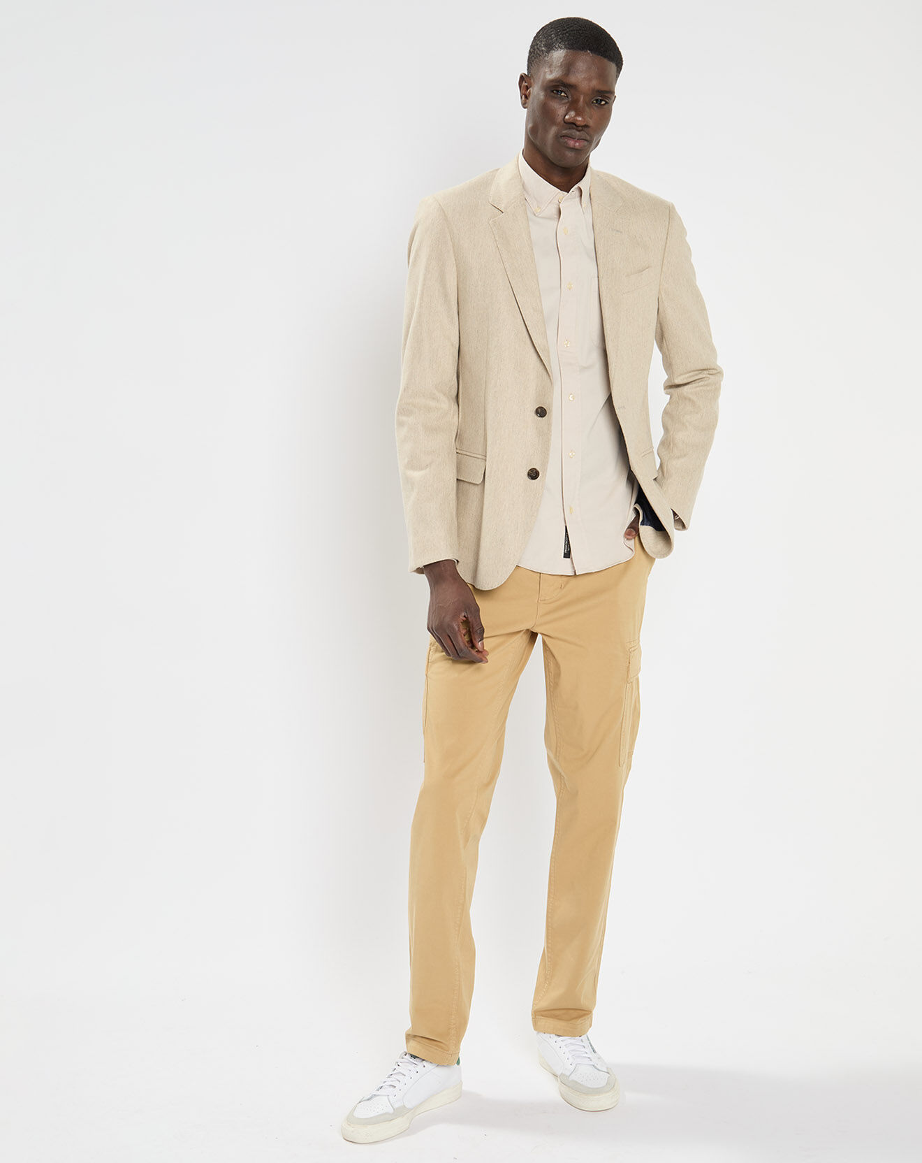 Scotch & Soda Veste en Laine mélangée beige clair