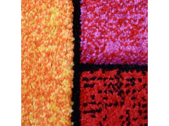 tapis salon 160x230 tissé multicolore rectangle motif géométrique GEOME