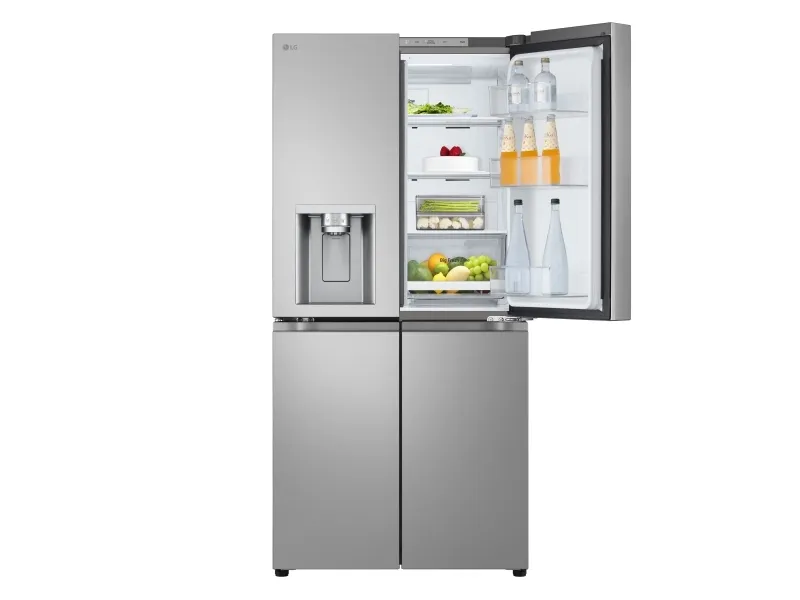 LG GML861PYPE - Køleskab/fryser - frans dør-bundfryser med vanddispenser, isdispenser - Wi-Fi - bredde: 83.5 cm - dybde: 73 cm - højde: 178.7 cm - 506 liter - Klasse E - prime-sølv