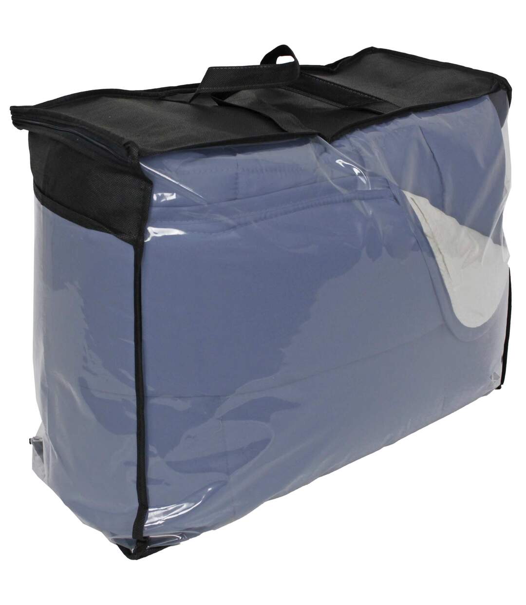 Couette hiver 260x240 cm COCOON BICOLORE Petrole/Mastic garnissage fibre polyester 400g/m2