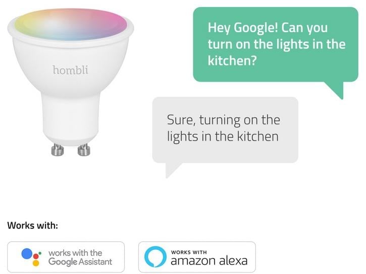 hombli Leuchtmittel GU10 (4.5W) RGB   CCT 1 1 Pack Hombli Smart-Glühlampe