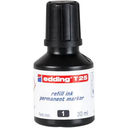 edding T25 Nachfülltinte Permanentmarker, schwarz, 30ml