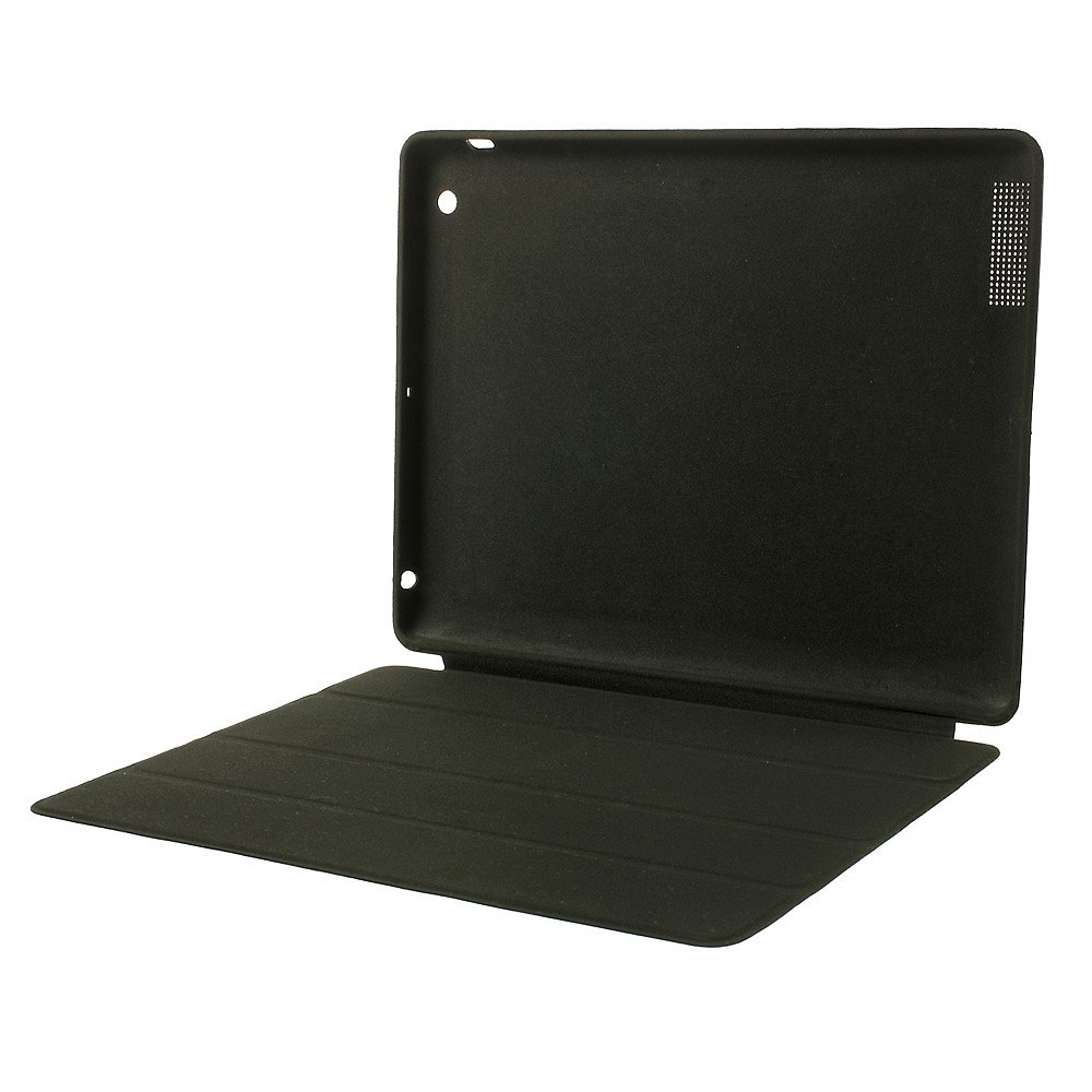 iPad 2 / 3 / 4 Leder Tasche Smart Case Hülle - Schwarz