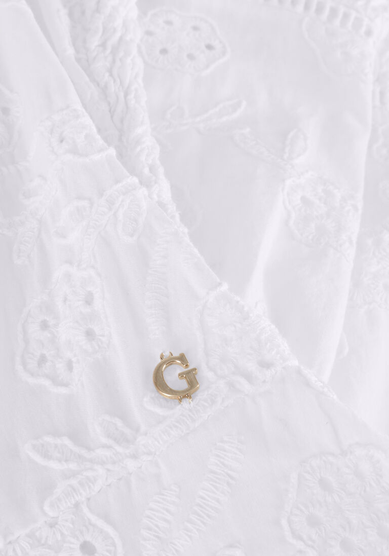 GUESS witte guess mini jurk ss clio flare midi dress