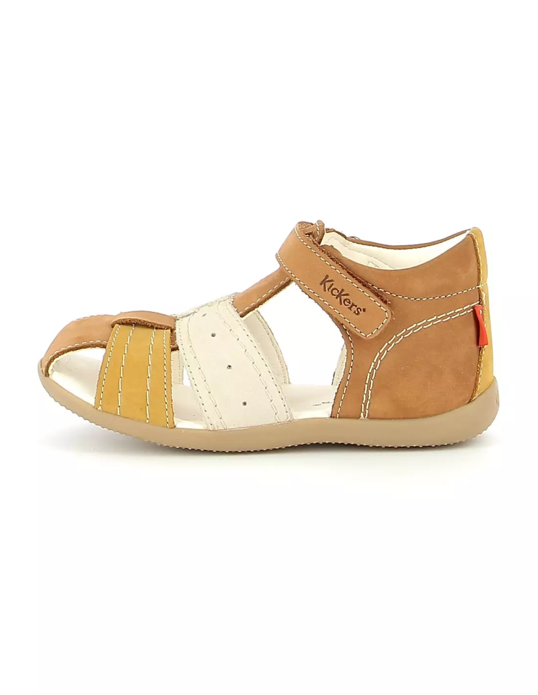 KICKERS BIGBAZAR - Sandales & nu-pieds Cameljauneblanc