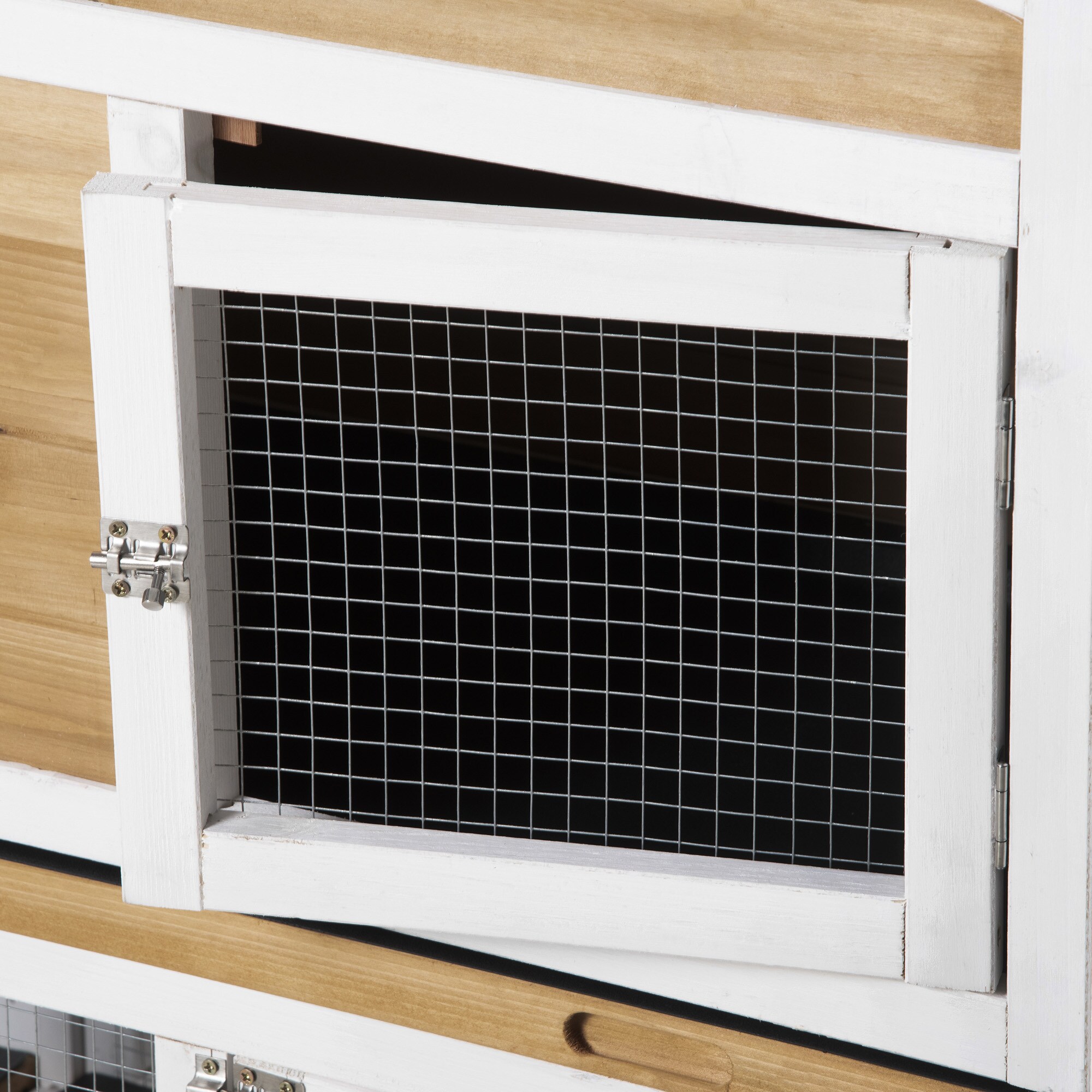 PawHut Kaninchenstall mit Freilauf bunt 230L x 53B x 93,5H cm